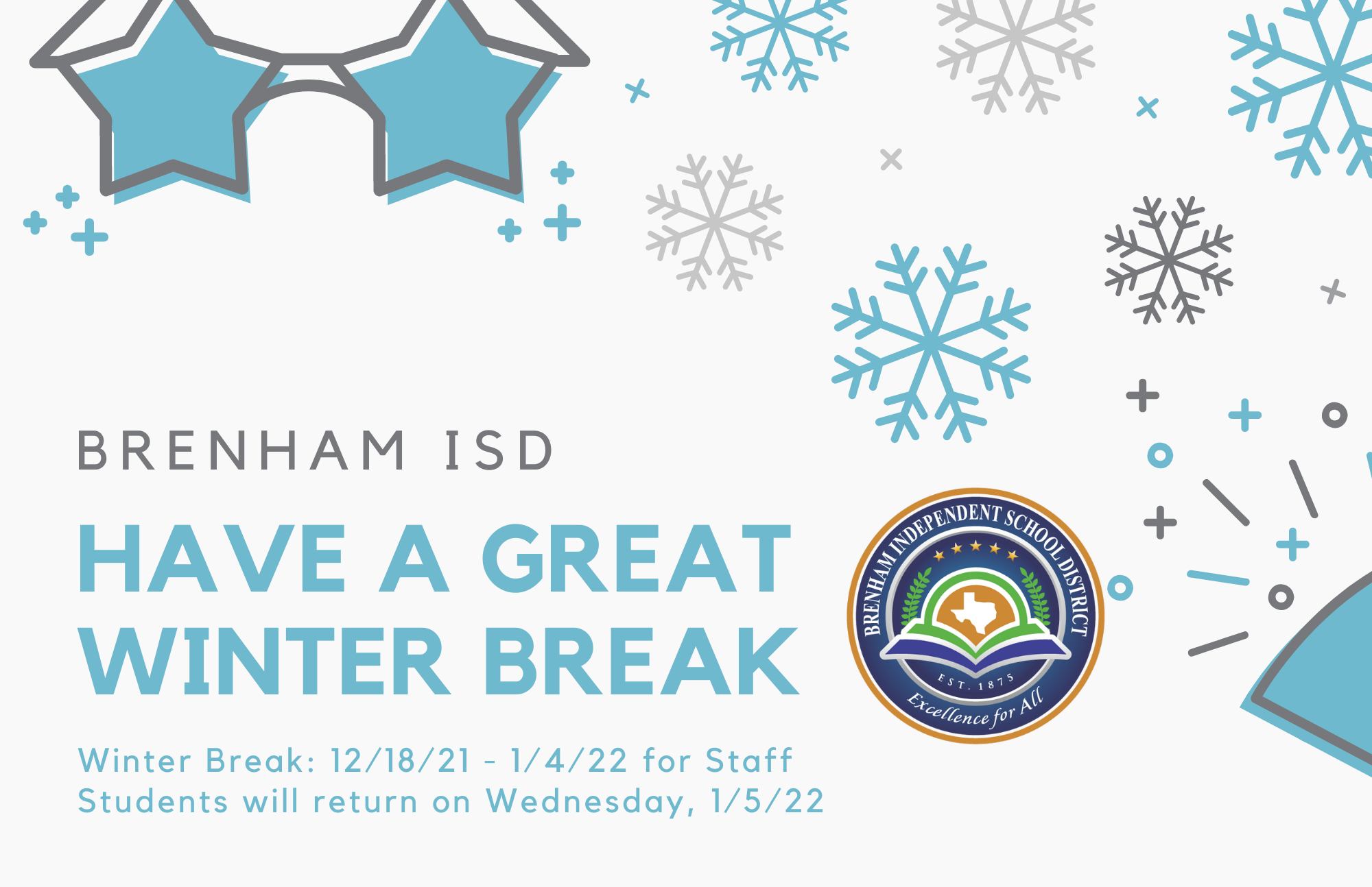 When Is Brenham Isd Out For 2022 Christmas Holidays Brenham Isd